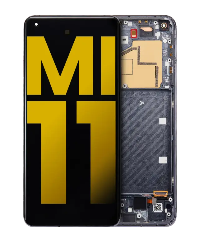 Écran OLED avec châssis pour Xiaomi Mi 11 (reconditionné, noir)