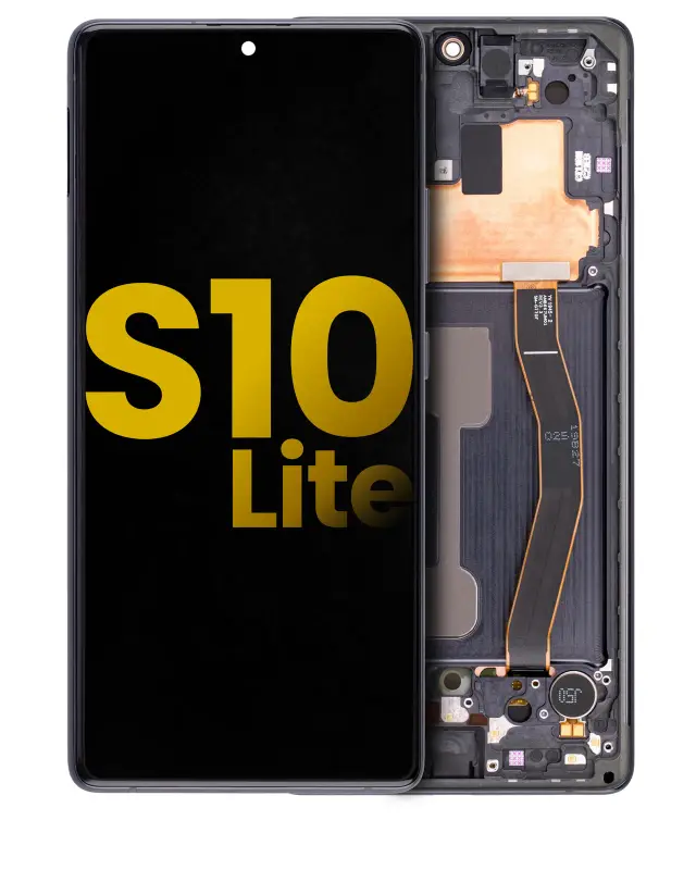 Écran OLED avec châssis pour Samsung Galaxy S10 Lite (reconditionné, Prism Black)