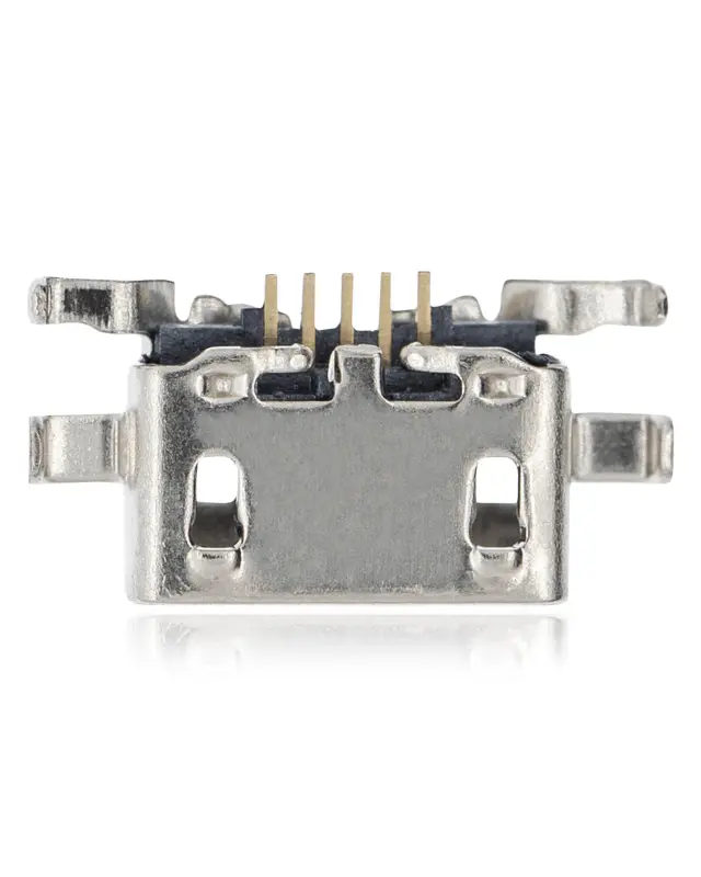 Connecteur de charge à souder — format Micro B, 5 broches, 4 points de fixation (C189)