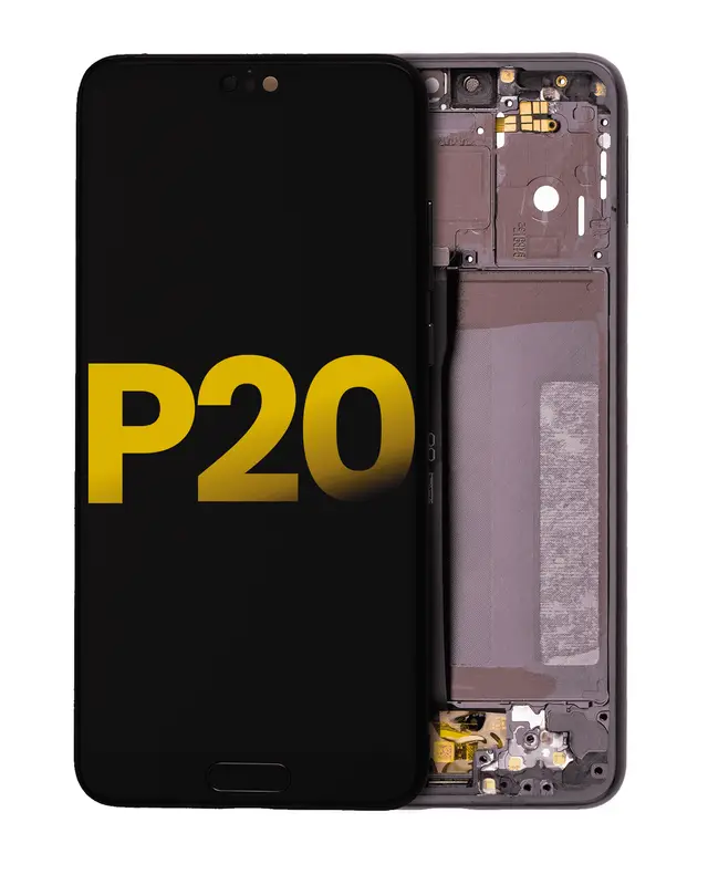 Écran LCD avec châssis pour Huawei P20 (reconditionné, noir)