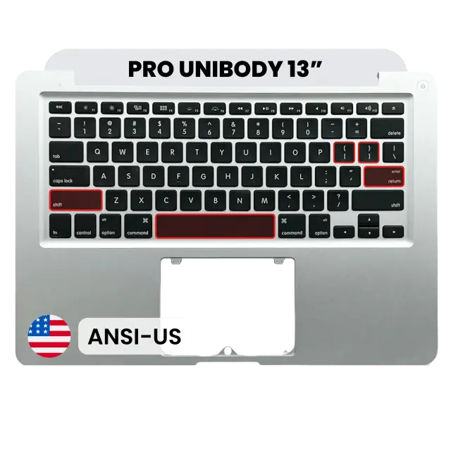 Châssis supérieur avec clavier ANSI US pour Apple MacBook 13" A1278 (2009-2010)