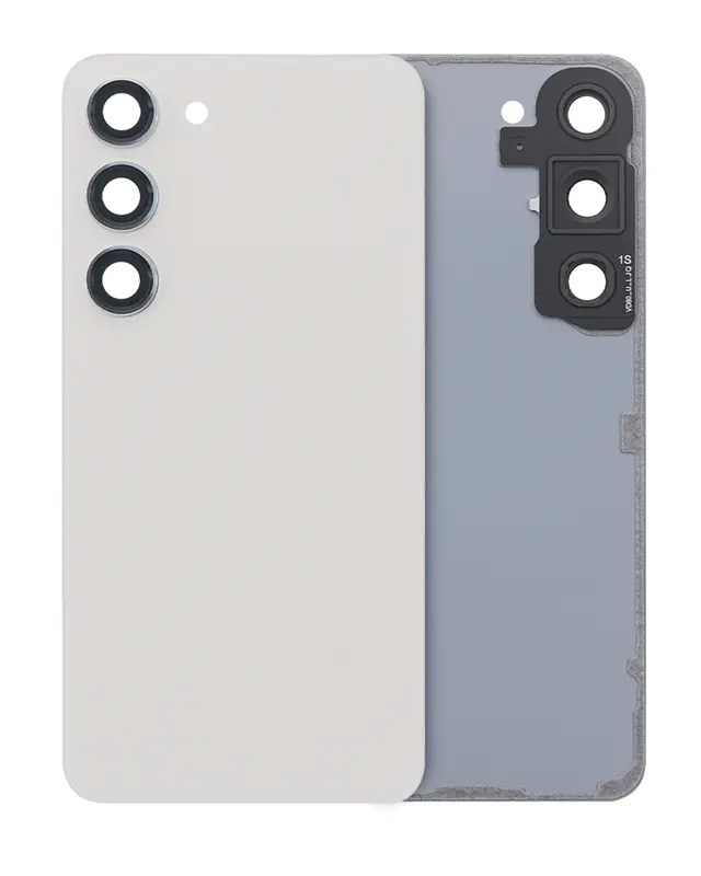 Capot arrière avec lentilles pour Samsung Galaxy S23 (pack service origine, Cream) — vue 1