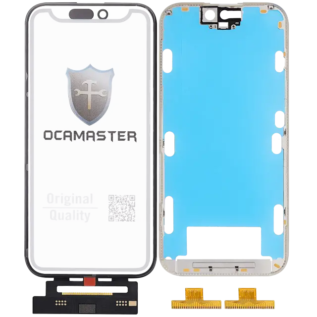 Vitre d’écran avec OCA pour Apple iPhone 15 Pro (OCA Master)