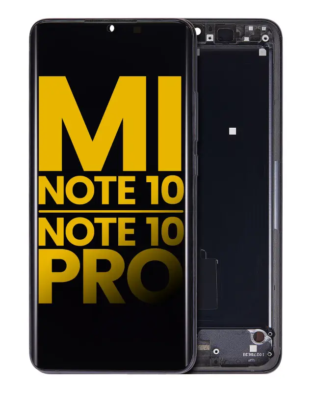 Écran OLED avec châssis pour Xiaomi Mi Note 10 / Note 10 Pro (reconditionné, noir minuit)