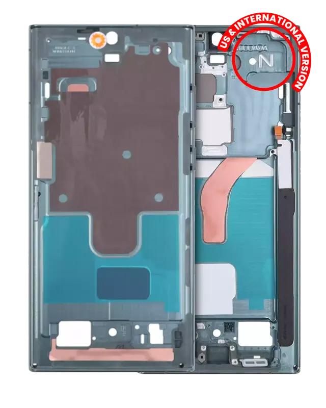 Châssis pour Samsung Galaxy S22 Ultra 5G (version US & internationale, vert)