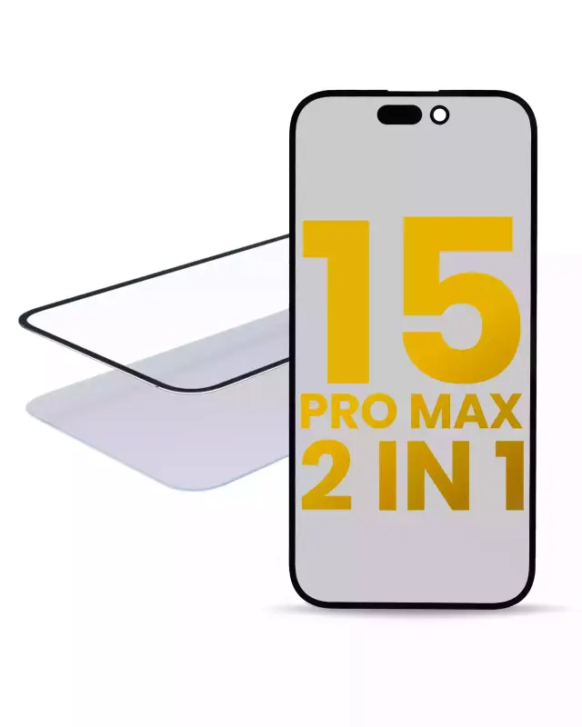 Vitre d’écran avec OCA pour Apple iPhone 15 Pro Max (OCA Master, lot de 2)