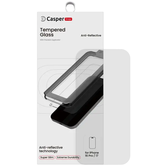 Verre trempé pour Apple iPhone 16 Pro / 17 (blister, AR Clear)