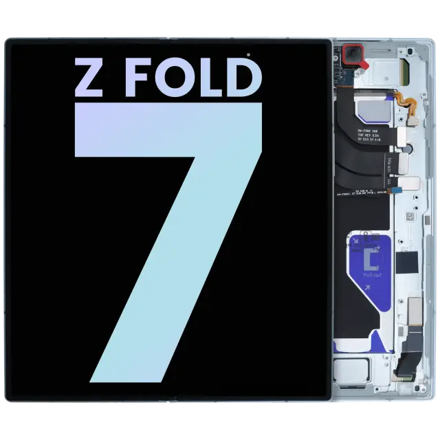 Écran OLED intérieur avec châssis pour Samsung Galaxy Z Fold 7 5G (version US & internationale, pack service origine, Mint)