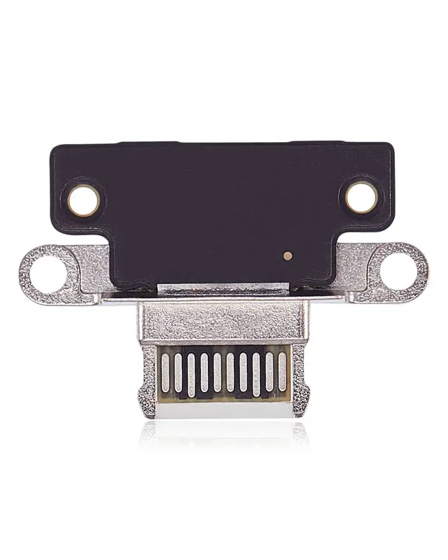 Connecteur de charge nu à souder pour Apple iPad Pro 11" (2018 / 2020 / 2021 / 2022) / Pro 12.9" (2018 / 2020 / 2021 / 2022) (soudure requise, argent, lot de 10)