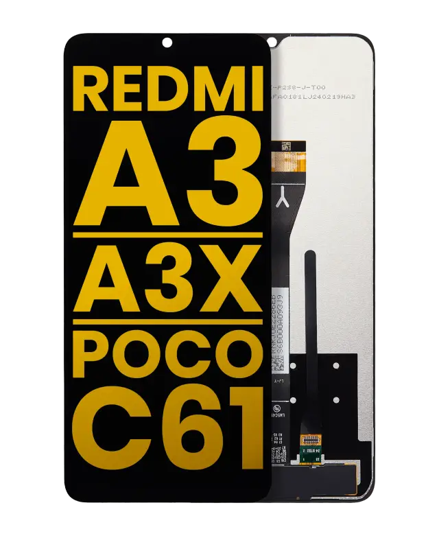 Écran LCD sans châssis pour Xiaomi Redmi A3 / A3x / Poco C61 (reconditionné, toutes couleurs)