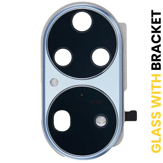 Lentille de caméra arrière avec support pour Huawei P50 Pro (bleu)