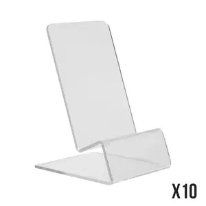 Support Smartphone pour Vitrine (x10) Transparent