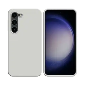 Coque Silicone Compatible pour Samsung Galaxy S23 Plus 5G S916 (#9) Blanc