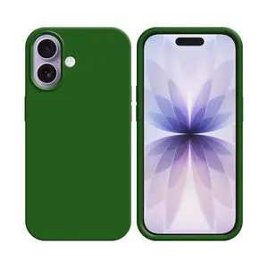 Coque Silicone Compatible pour Apple iPhone 17 (#64) Vert Foncé