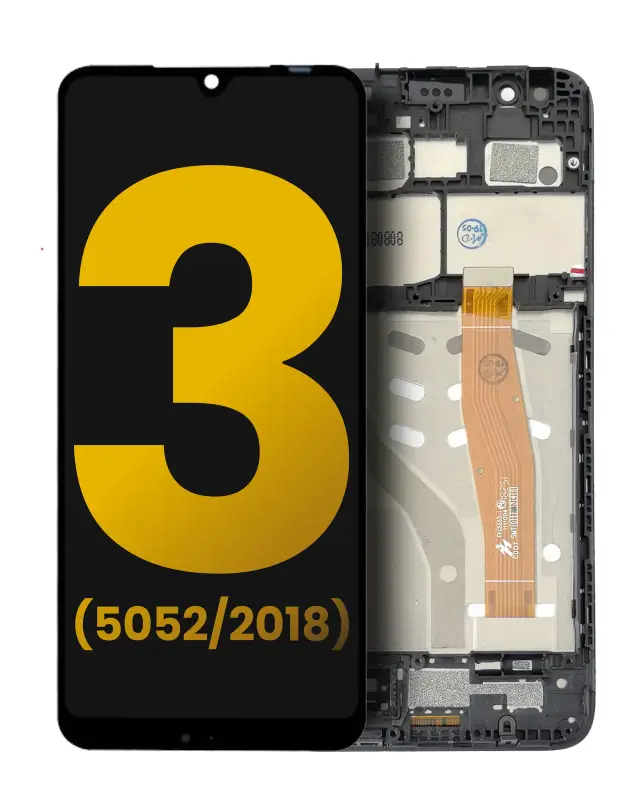 Écran LCD avec châssis pour Alcatel 3 (5052 / 2018) (reconditionné, noir)