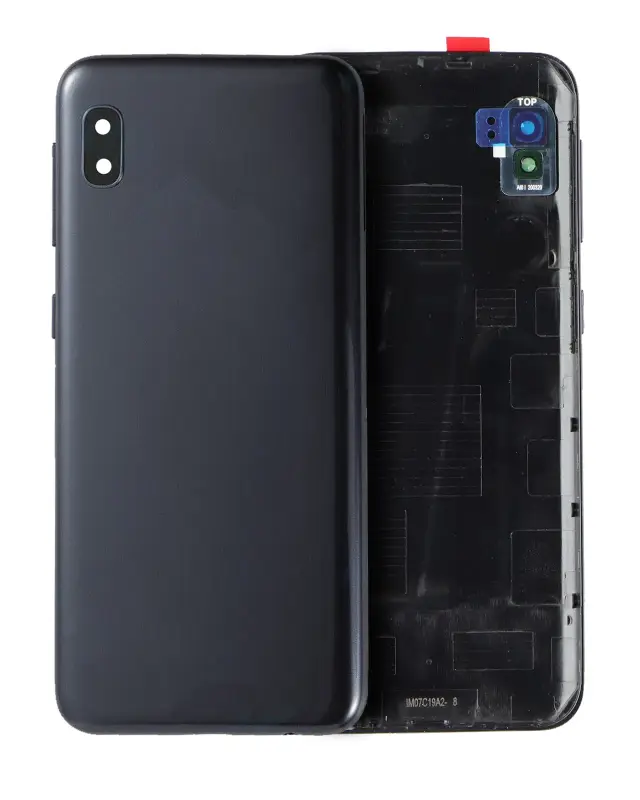 Vitre arrière pour Samsung Back Cover Glass With Camera Lens Samsung Galaxy A10E (A102 / 2019) (noir, pack service origine)