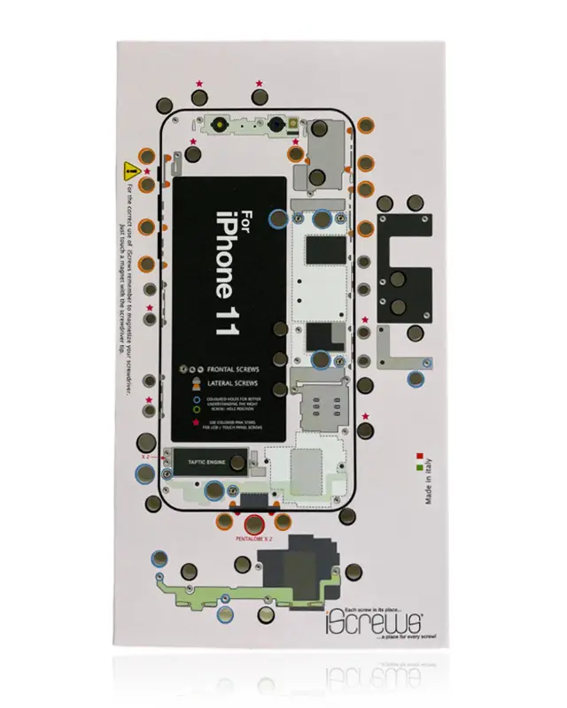 Tapis de positionnement des vis iScrews pour iPhone 11 – dottorpod