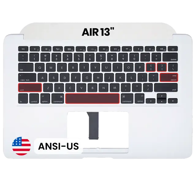 Châssis supérieur avec clavier ANSI US pour Apple MacBook Air 13" A1466 (2012) (OEM New)
