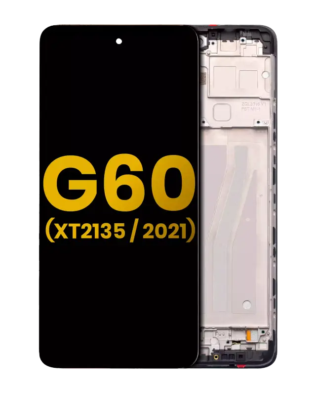 Écran LCD avec châssis pour Motorola Moto G60 (XT2135 / 2021) (reconditionné, noir)