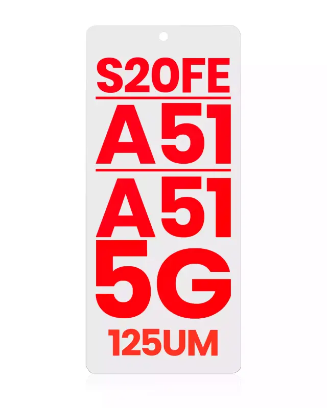Film OCA pour Samsung Galaxy S20 FE / A51 / A51 5G (lot de 10)