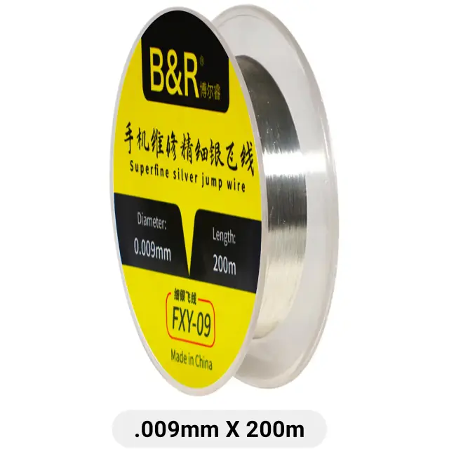 Fil de pontage argenté extra-fin B&R 0,009 mm × 200 m