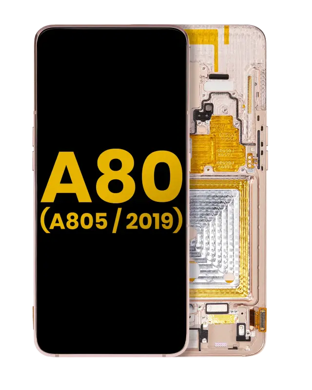 Écran OLED avec châssis pour Samsung Galaxy A80 (A805 / 2019) (Angel Gold, reconditionné)