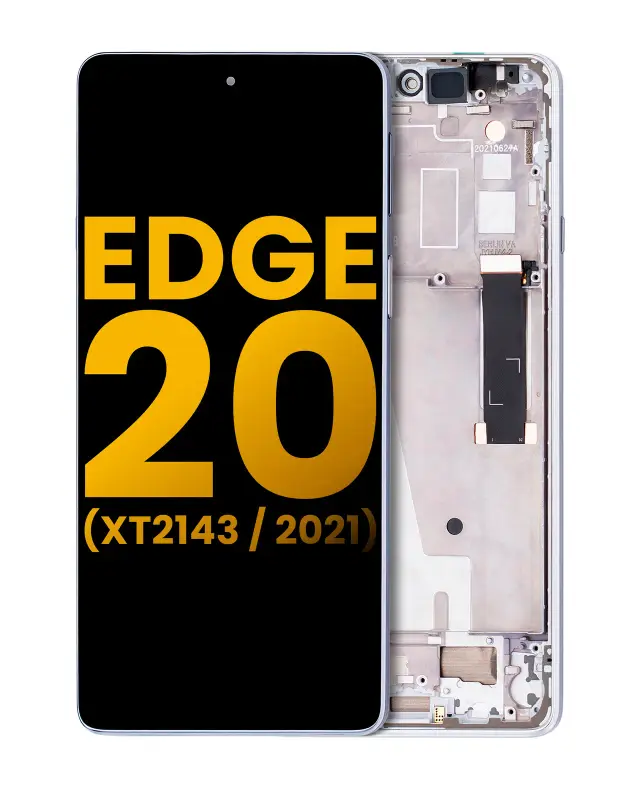Écran LCD avec châssis pour Motorola Edge 20 (XT2143 / 2021) (reconditionné, Frosted White)