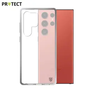 Coque Silicone PROTECT pour Samsung Galaxy S23 Ultra 5G S918 Transparent