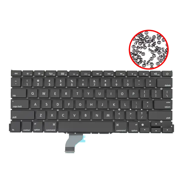 Clavier rétroéclairé avec vis (anglais US) pour Apple MacBook Pro 13" A1502 (2013-2015)