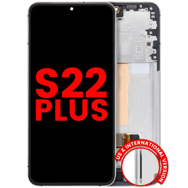 Écran OLED avec châssis pour Samsung Galaxy S22 Plus 5G (version US & internationale, compatible premium, blanc)