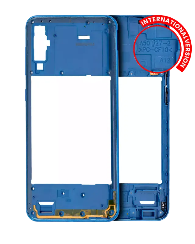 Châssis pour Samsung Galaxy A50 (A505 / 2019) (version internationale, compatible premium, bleu)