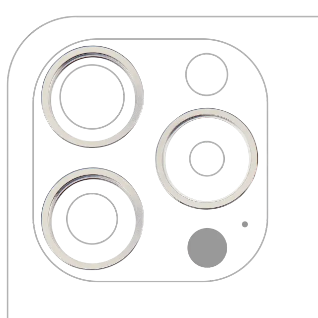 Anneau de contour de caméra arrière pour Apple iPhone 15 Pro Max (White Titanium, lot de 3)