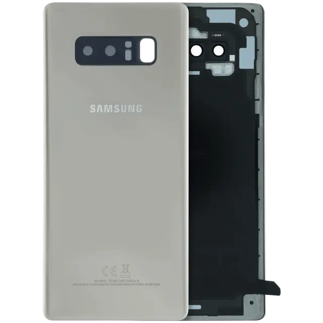Vitre arrière pour Samsung Galaxy Note 8 (pack service origine, or)