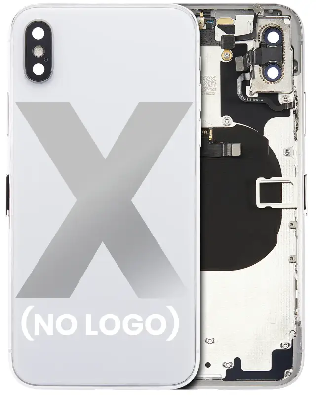 Châssis pour Apple iPhone X (sans logo, compatible premium, argent)