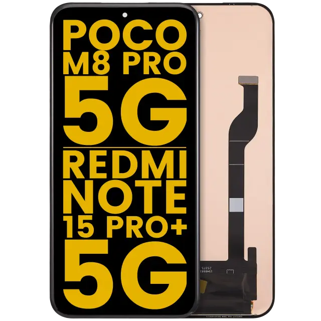 Écran OLED sans châssis pour Xiaomi Poco M8 Pro 5G / Redmi Note 15 Pro Plus 5G (reconditionné, toutes couleurs)