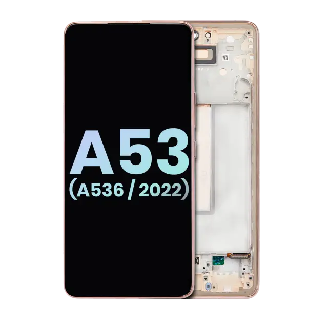 Écran OLED avec châssis pour Samsung Galaxy A53 5G (A536 / 2022) (pack service origine, Peach)