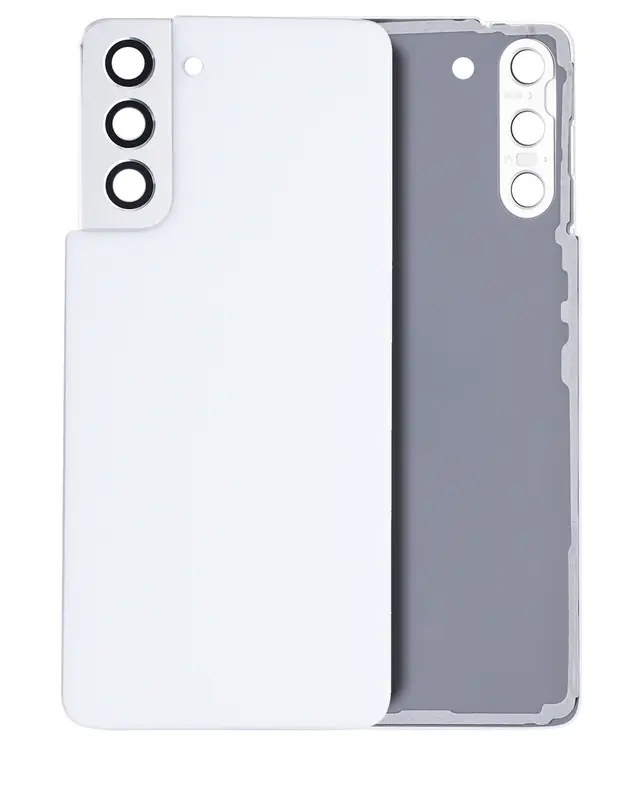 Capot arrière avec lentilles pour Samsung Galaxy S21 5G (pack service origine, Phantom White) — vue 1
