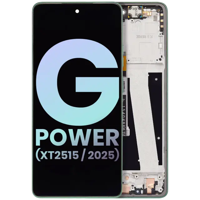 Écran LCD avec châssis pour Motorola Moto G Power (XT2515 / 2025) (origine, Leaf Green)