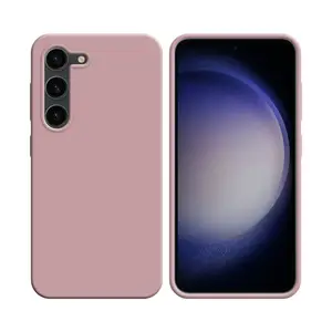 Coque Silicone Compatible pour Samsung Galaxy S23 Plus 5G S916 (#17) Rose