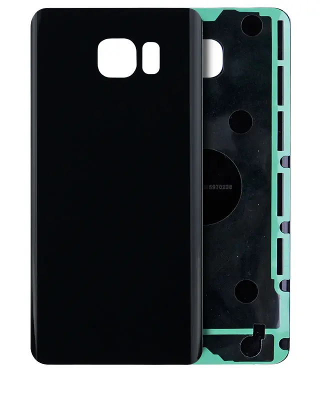 Vitre arrière pour Samsung Galaxy Note 5 (sans logo, compatible premium, Black Sapphire)