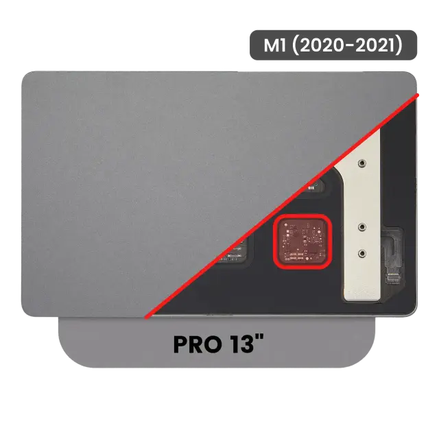 Pavé tactile pour Apple MacBook Pro 13" A2338 (2020-2021) (M1) (gris sidéral)