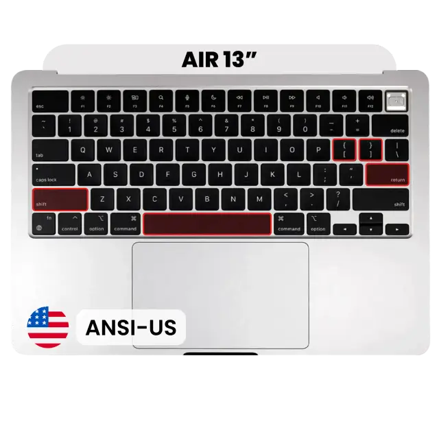 Châssis supérieur avec clavier ANSI US pour Apple MacBook Air 13" A3240 (2025) (origine, argent)