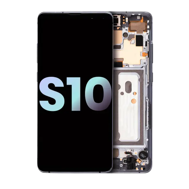 Écran OLED avec châssis pour Samsung Galaxy S10 5G (pack service origine, Majestic Black)