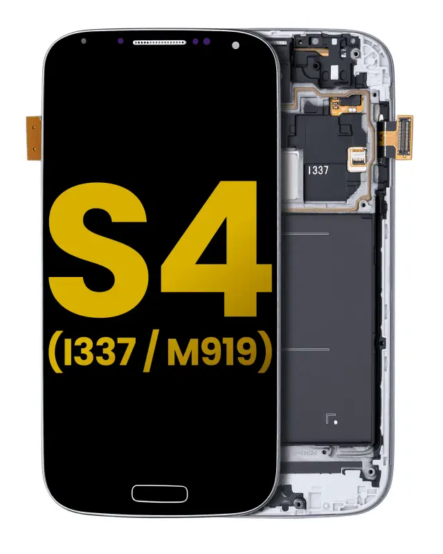 Écran OLED avec châssis pour Samsung Galaxy S4 (I337 / M919) (AT&T & T-Mobile / Straight Talk, reconditionné, noir)