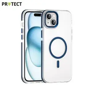 Coque de Protection MagSafe MS01 PROTECT pour Apple iPhone 15 Plus Bleu