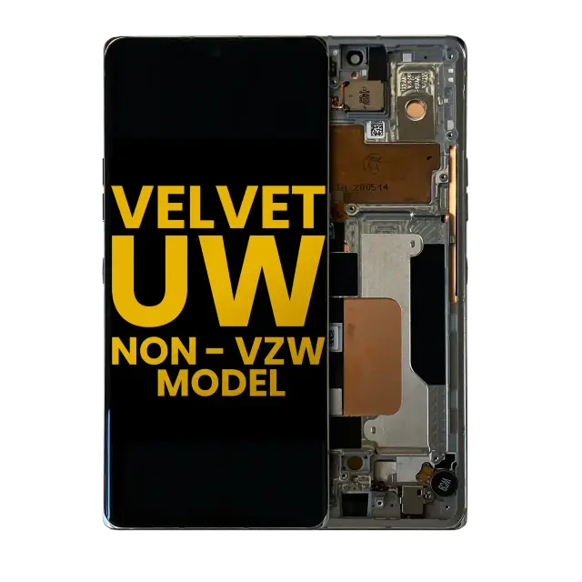 Écran OLED avec châssis pour LG Velvet 5G (Non-Verizon 5G UW Frame) (reconditionné, gris)