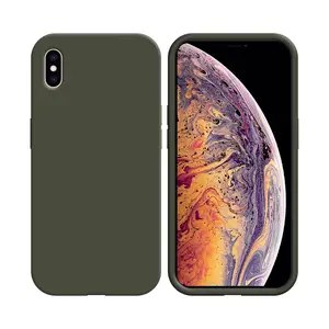 Coque Silicone Compatible pour Apple iPhone XS Max (#34) Gris Foncé