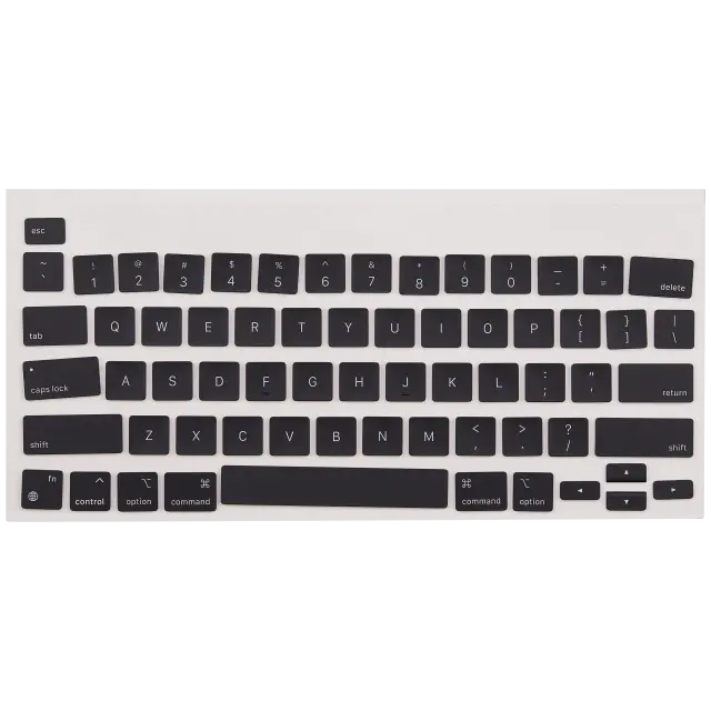 Jeu de touches pour MacBook Pro 16" A2141 et autres modèles (anglais US, mécanisme ciseaux, touches principales seules)