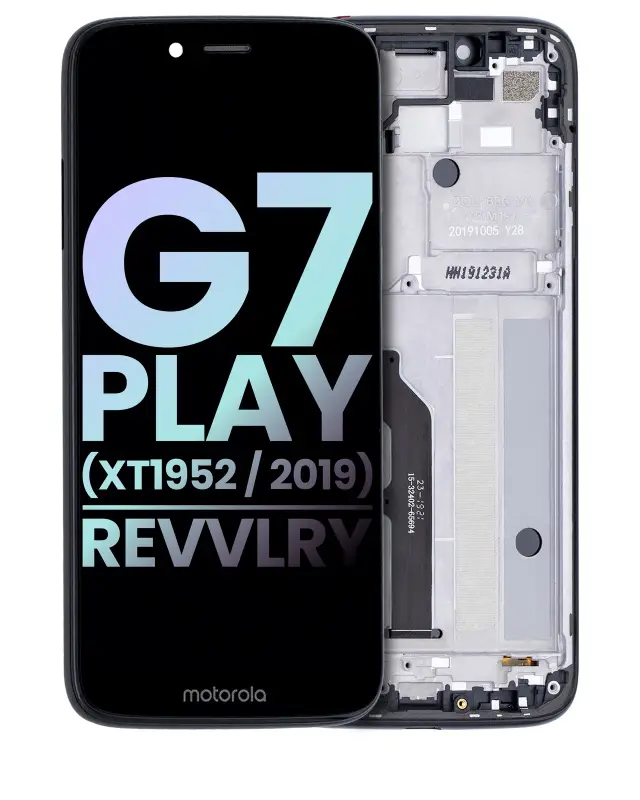 Écran LCD avec châssis pour Motorola Moto G7 Play (XT1952 / 2019) / T-Mobile Revvlry (origine, Deep Indigo)