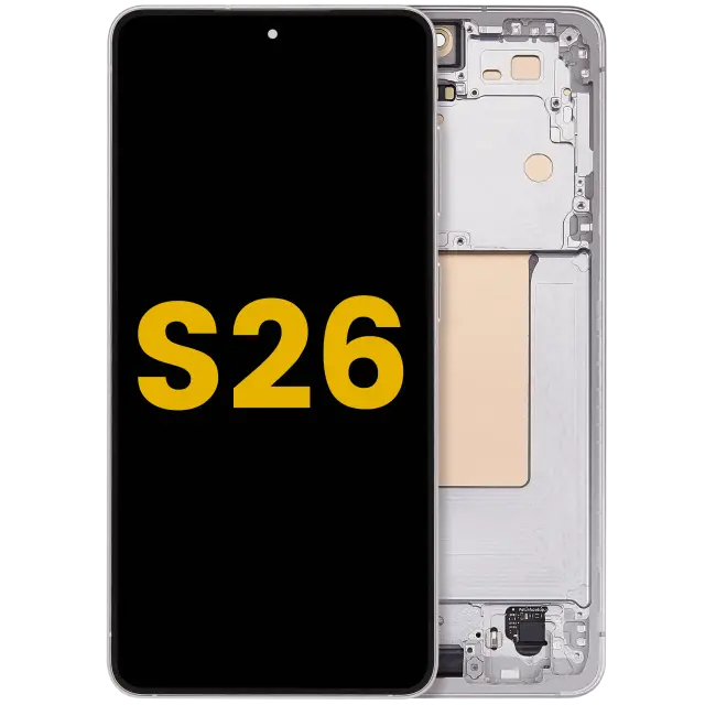 Écran OLED avec châssis pour Samsung Galaxy S26 5G (version US & internationale, reconditionné, blanc)